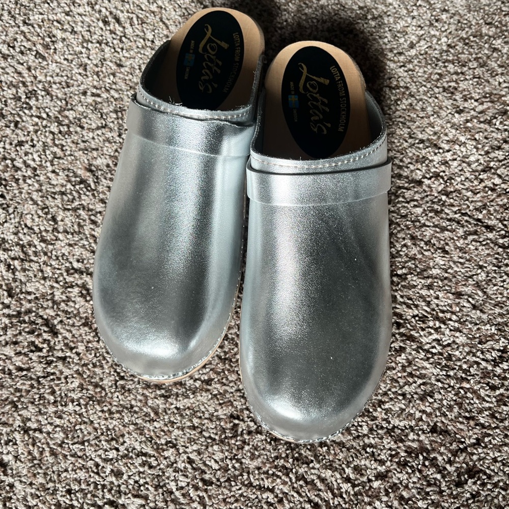 Lotta From Stockholm Silver Clogs Never Worn